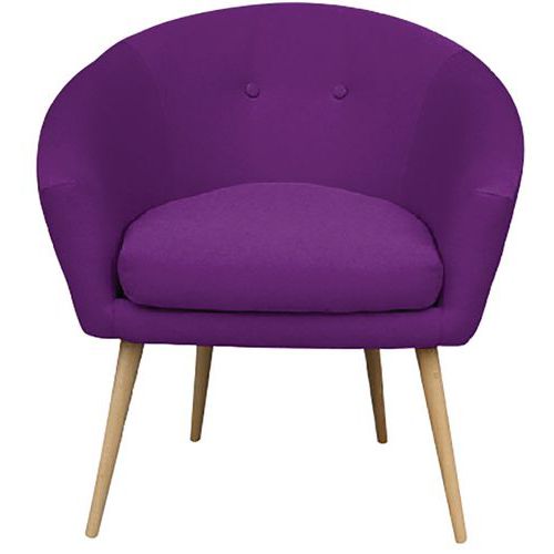 Fauteuil Armand - Structure En Panneau De Particules Prune