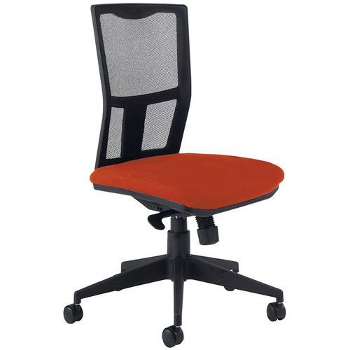 Siège Ritz Dos Résille Noire Sans Réglage Lomb. Corail