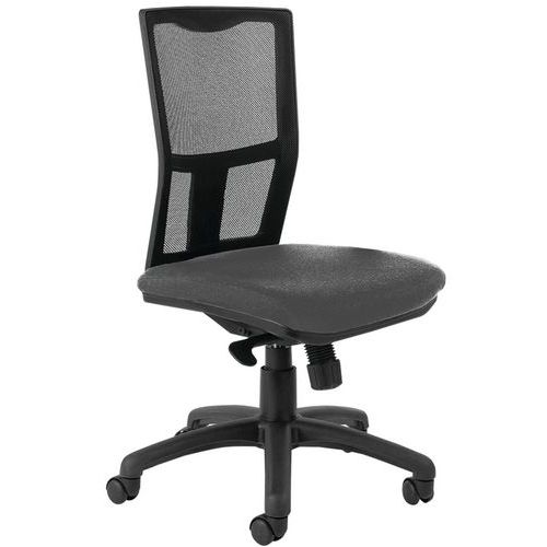Siège Ritz Dos Résille Noire Avec Régla. Lomb. Gris Clair