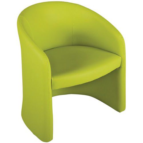 Siège d'accueil Majik - Vert Absynthe - 1 place - Patins - Structure Noir - 60 cm