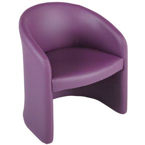 Siège Majik accueil 1 place violet patins - Structure noire - 60 cm de largeur