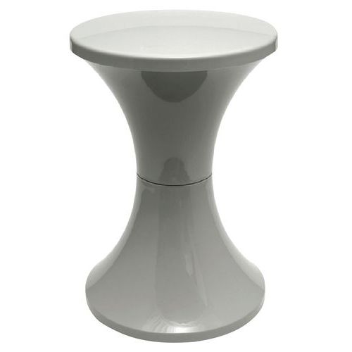 Tabouret Tam Tam Gris - 2 places - Structure centrale - 30 cm de large - Design iconique