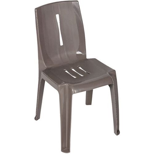Chaise Salsa Gris Foncé Empilable Polypropylène - Assise 38x36cm Hauteur 43cm - Design Moderne et Pratique