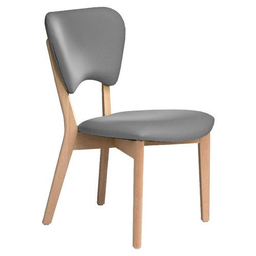 Chauffeuse Pieds Bois Tapioca Assise Pvc 2509 Gris