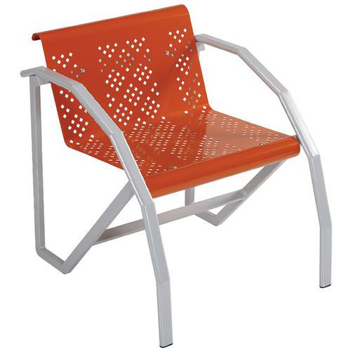Fauteuil Métal Alu Odéon Coque 2004 Orange