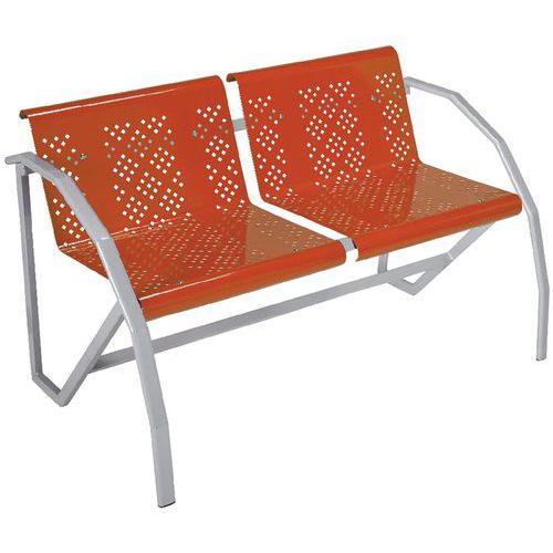 Canapé Métal Alu 2 Places Odéon Coque 2004 Orange