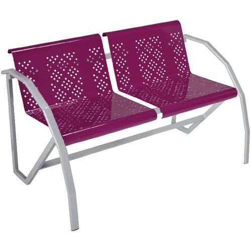 Canapé Métal Alu 2 Places Odéon Coque 4006 Violet