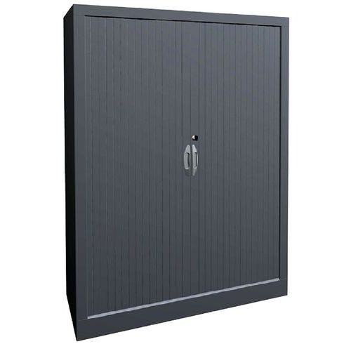 Armoire à Rideaux Classique L. 100 Cm H. 135 Cm 2062 Alu/alu