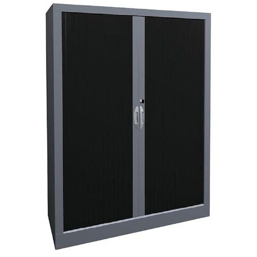 Armoire À Rideaux Classique L. 100 Cm H. 135 Cm Prune Et Alu