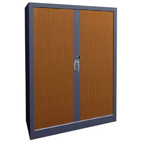 Armoire à Rideaux Classique L. 100 Cm H.135cm 1785 Hêtre/alu