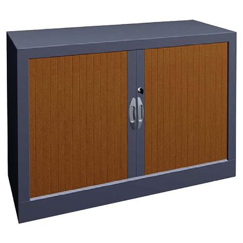 Armoire à Rideaux Classique L. 100 H. 69 Cm 1785 Hêtre/alu