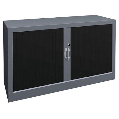 Armoire À Rideaux Classique L. 120 Cm Et H.69cm Prune Et Alu
