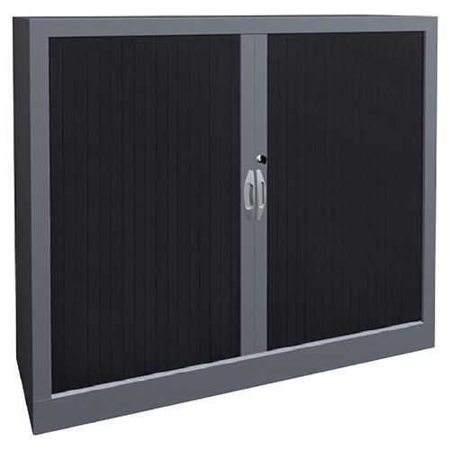 Armoire À Rideaux Classique L. 120 Cm H. 102 Cm Prune Et Alu
