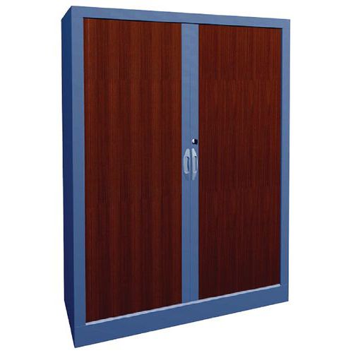 Armoire Rideaux Classique L.100cm H.135cm 1786 Merisier/alu