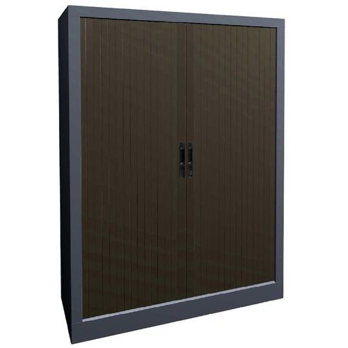 Armoire Rideaux Lame Recouv. L. 100 Cm H. 135 Cm Galet/alu