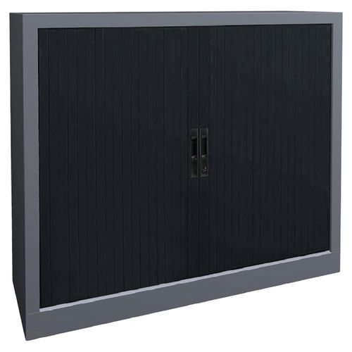 Armoire Rideaux Lame Recouverte L. 120cm H. 102 Cm Prune/alu
