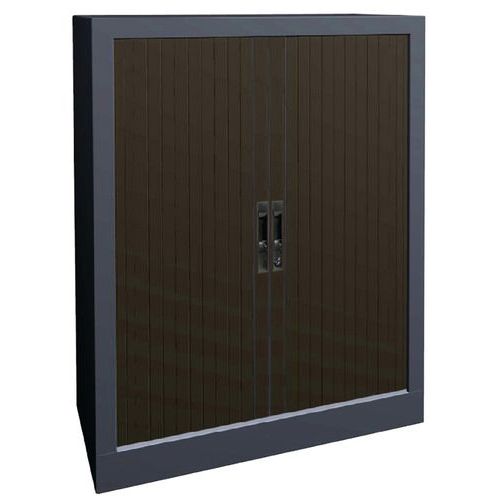 Armoire Rideaux Lame Recouverte L. 80 Cm H. 102 Cm Galet/alu