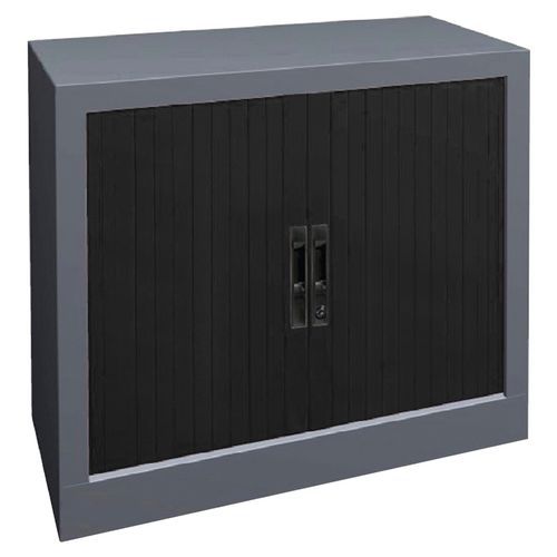 Armoire Rideaux Lame Recouverte L. 80 H. 69 Cm Prune/alu