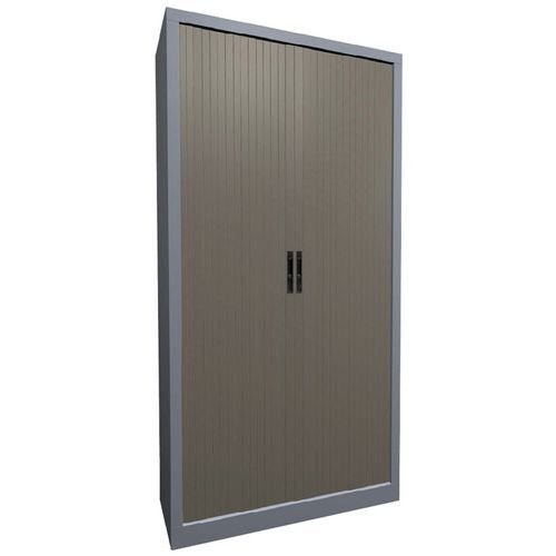 Armoire Rideaux Lame Recouverte L.100cm Et H.198cm Galet/alu