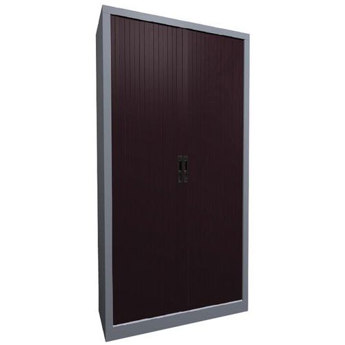 Armoire Rideaux Lame Recouverte L.100cm Et H.198cm Prune/alu