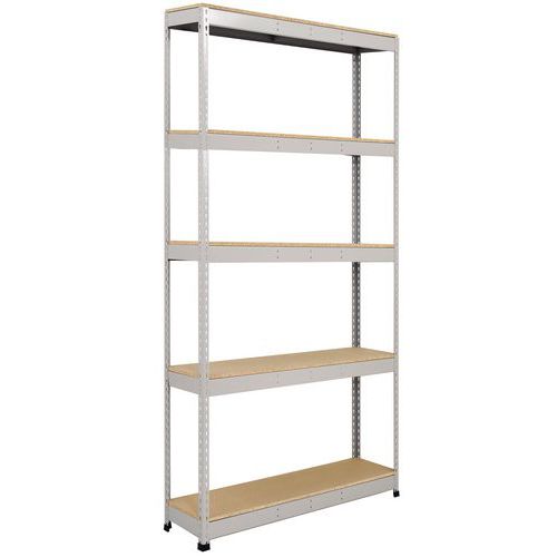 Rayonnage Manutan Rapid 1 2440x1525x915 5 Tablettes Agglo Époxy Gris