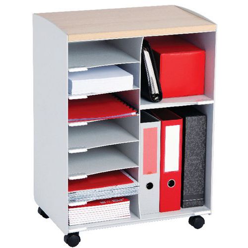 Desserte Mobile 9 Cases Coloris Gris