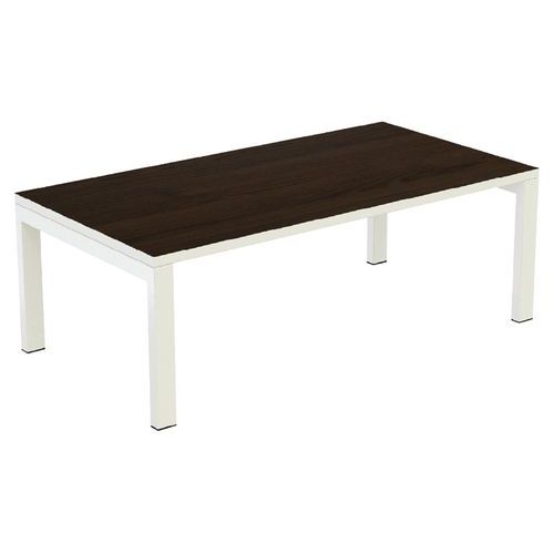 Table Basse Easy Office 114x60 Pied Blc Plateau Blanc/wenge