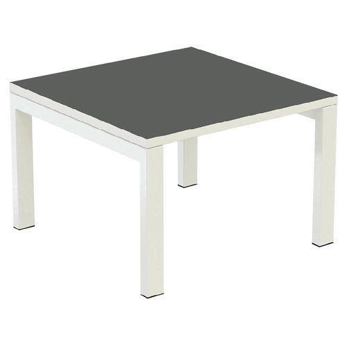 Table Basse Easy Office 60x60 Cm P. Blanc Plat. Blc/anth.