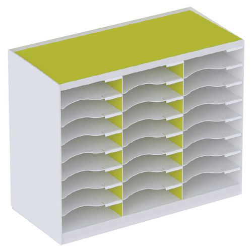 Trieur Monobloc 24 Cases Blanc Et Vert