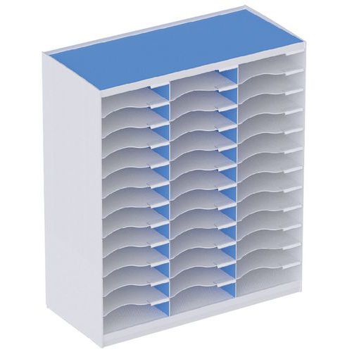 Trieur Monobloc 36 Cases Blanc Et Bleu