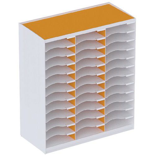 Trieur Monobloc 36 Cases Blanc Et Orange