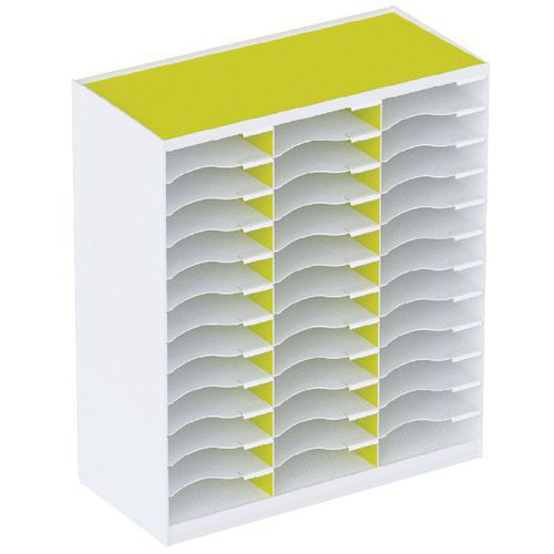 Trieur Monobloc 36 Cases Blanc Et Vert