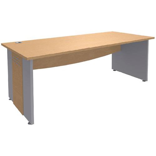Bureau Pieds Panneaux Mélamine Longueur 180 Cm T.1316
