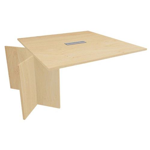 Extension 140x140 Table Ovale 1 Boîtier Élec. Chêne Clair