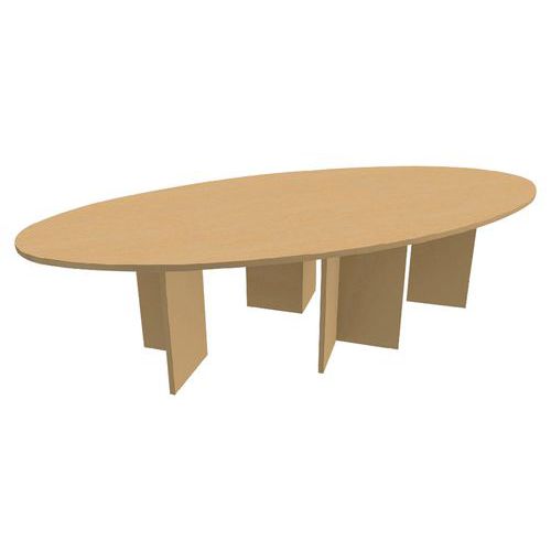 Table Ovale Pieds Croix 280 X 140 Cm Hêtre