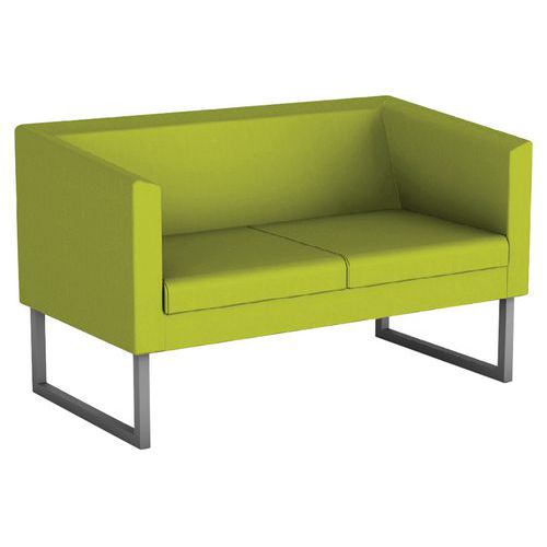 Canapé 2 Places Punto Tissu Pvc Anis