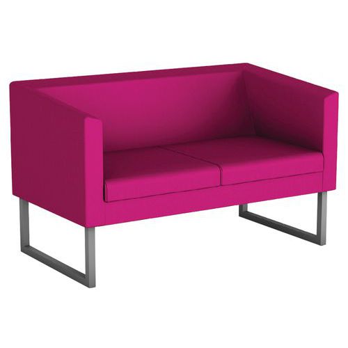 Canapé 2 Places Punto Tissu Pvc Bégonia