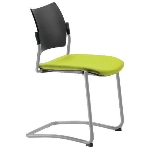 Chaise Visiteur Prague Pièt. Luge Gris Assise188 Pistache