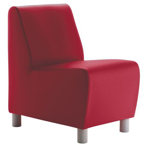 Chauffeuse 1 Place Izari Tissu Pvc Groseille