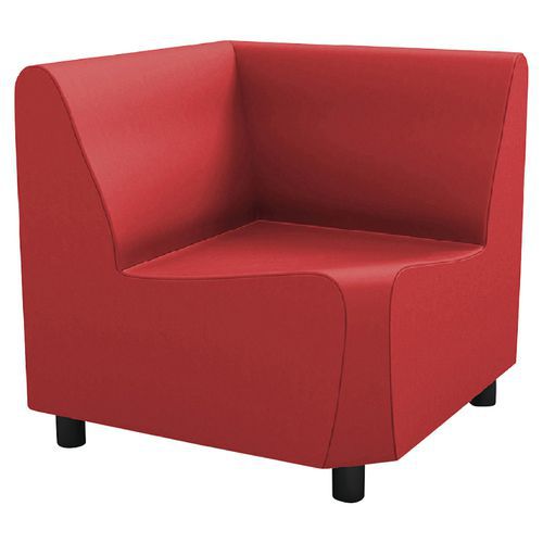 Chauffeuse D'angle 90 Izari Tissu Pvc Groseille