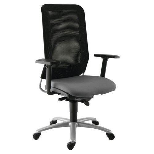 Fauteuil Diaz Contact Synchrone Pièt. Alu Assise 0645 Gris