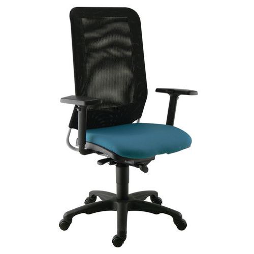 Fauteuil Diaz Contact Synchrone Pièt. Noir Assise 0646 Vert