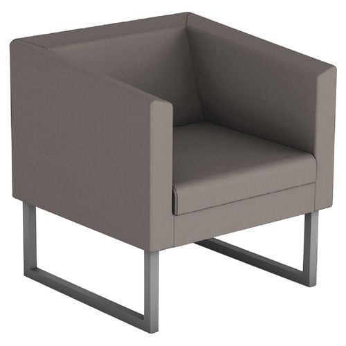 Fauteuil Punto Tissu Pvc Gris