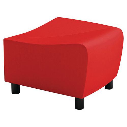 Pouf D'angle Izari Tissu Pvc Groseille