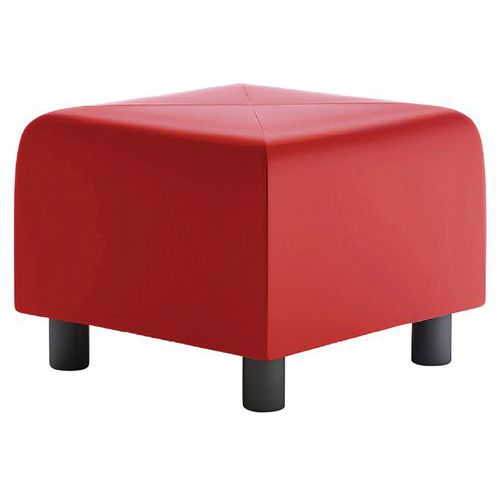 Pouf Izari Tissu Pvc Groseille