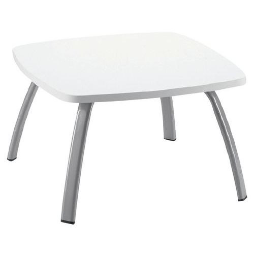 Table Basse 60x60 Cm Piet.alu Plateau Blanc