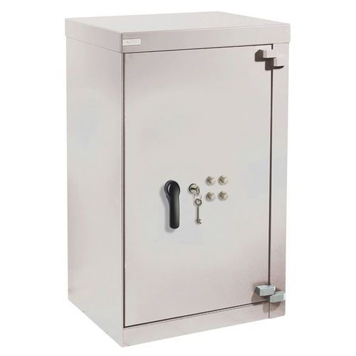 Armoire Forte Acial 225l Serrure à Clé Et 4 Compteurs Ivoire