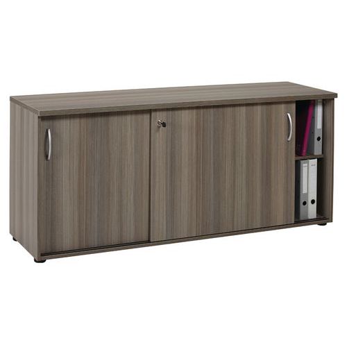 Armoire Bureau 2 Portes Coulissantes H.72 L.160 Cm Cédre