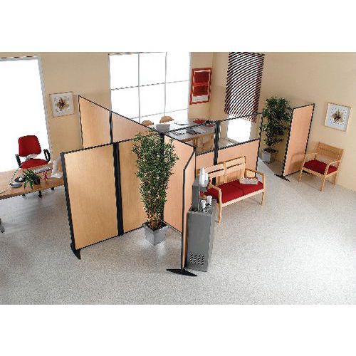 Cloison Kp 163 X160cmcadre Argent Panneau Plein 1683 Pommier