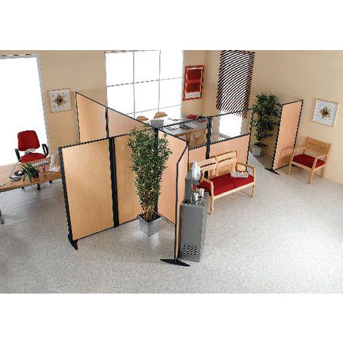 Cloison Kp 81 X160cm Cadre Argent Panneau Plein 1683 Pommier